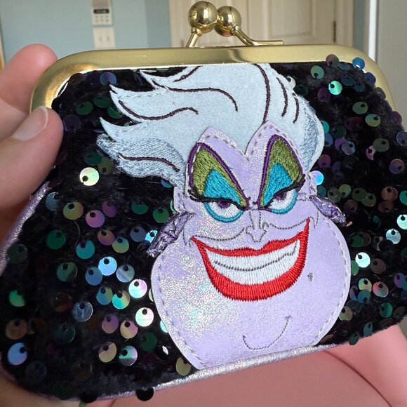 NWOT Irregular Choice Disney The Little Mermaid Ariel Ursula Sequin Coin Purse - Picture 8 of 8